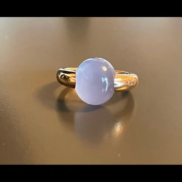 Pomellato “Luna” 18k Rose Gold & Chalcedony Cabachon Ring - Picture 6 of 10